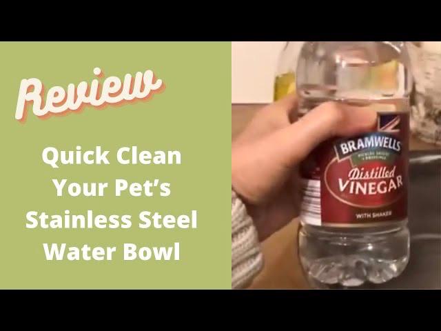 'Video thumbnail for How to Remove limescale easily from your pet's stainless steel water bowl. (no scrubbing)'