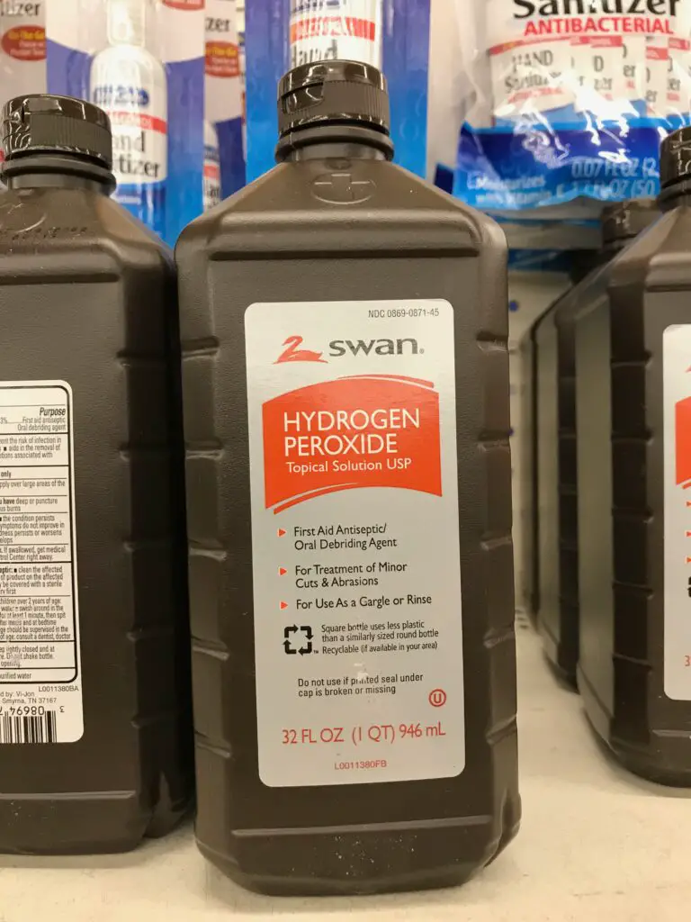 hydrogen peroxide - dollar store