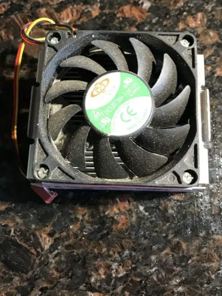 Chicken coop fan for ventilation from computer