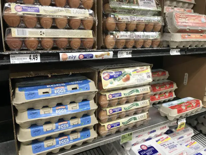 Grocery Store Eggs on Shelf