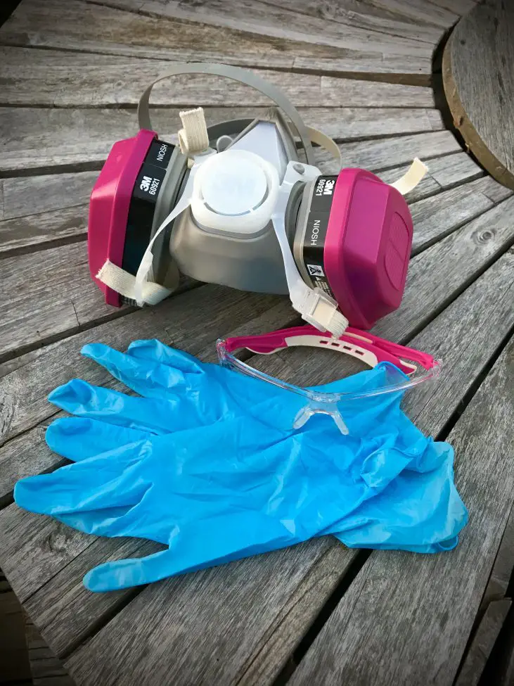 ALWAYS WEAR A MASK AND GLOVES WHEN CLEANING THE CHICKEN COOP PROTECTIVE