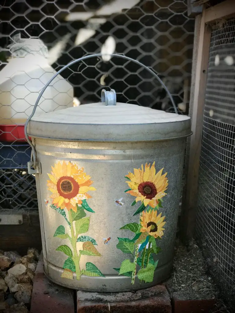 METAL CAN FOR CHICKEN FEED.  How to keep a raccoon out of a chicken coop.