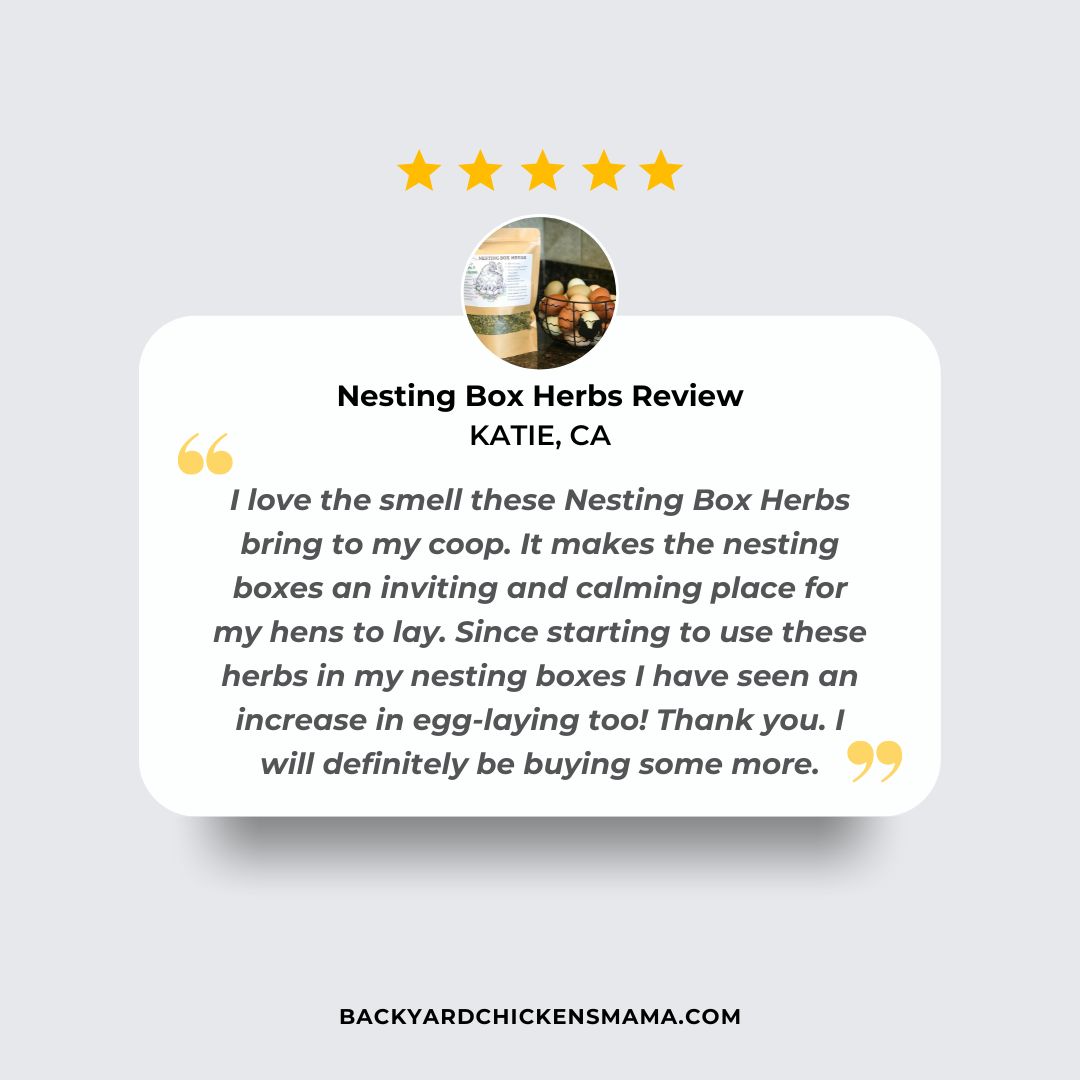 NESTING BOX HERBS FOR CHICKENS CUSTOMER REVIEW 3