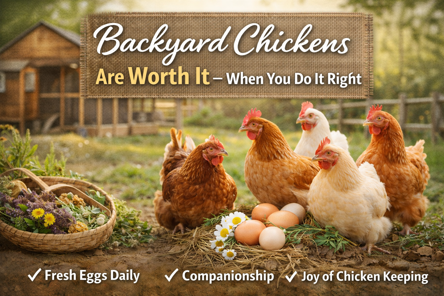 Backyard Chickens are worth it when you do it right. Raising backyard chickens