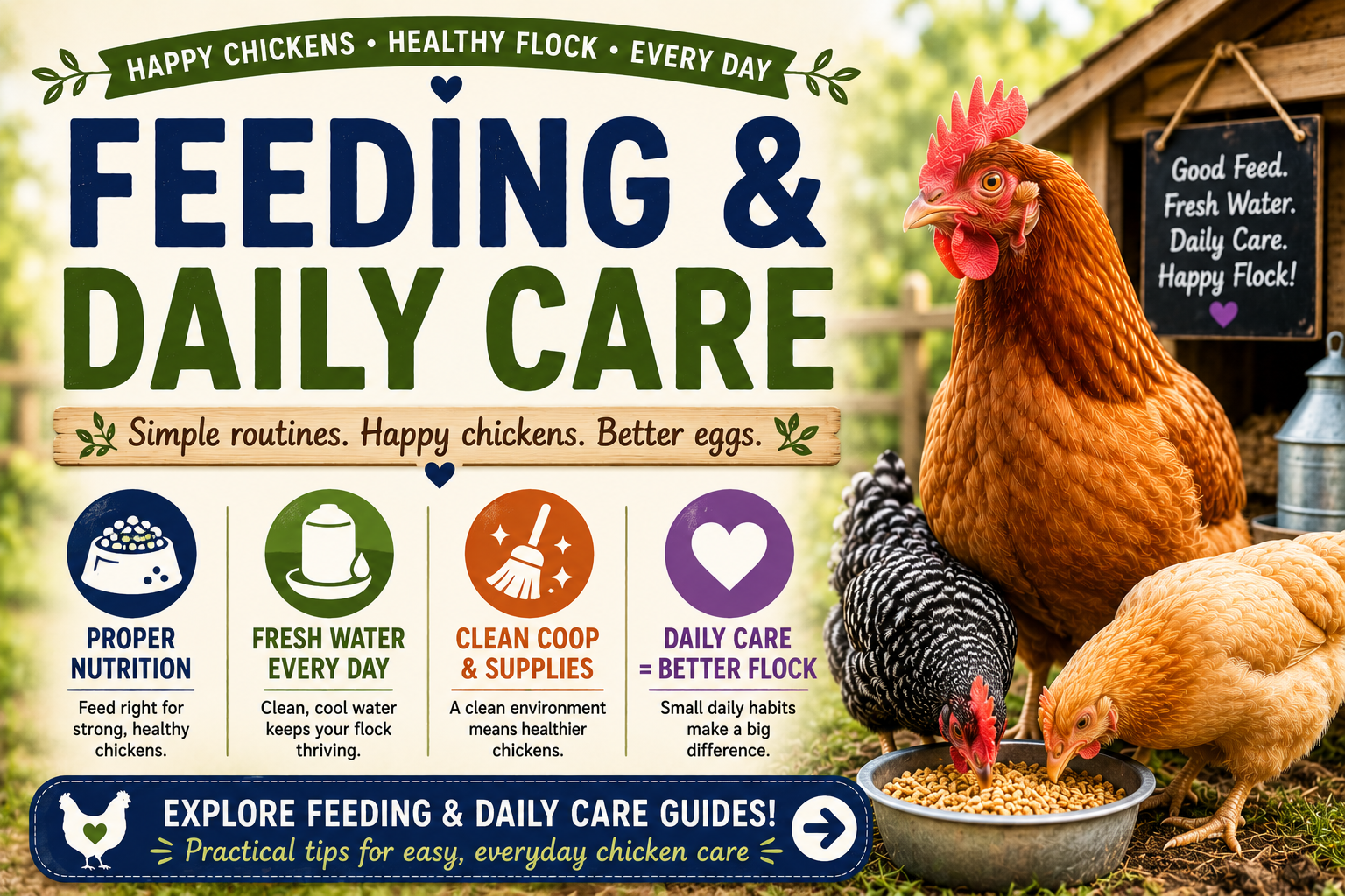 FEEDING & DAILY CARE | Backyard Chickens Mama